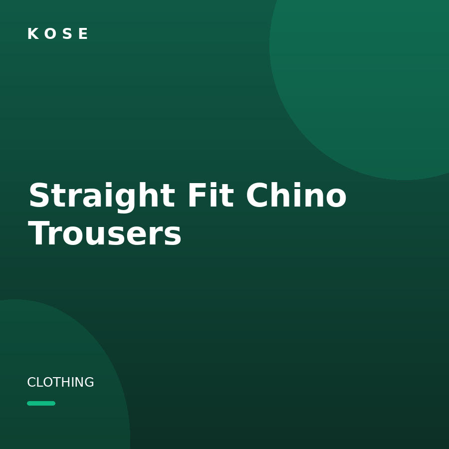 Straight Fit Chino Trousers